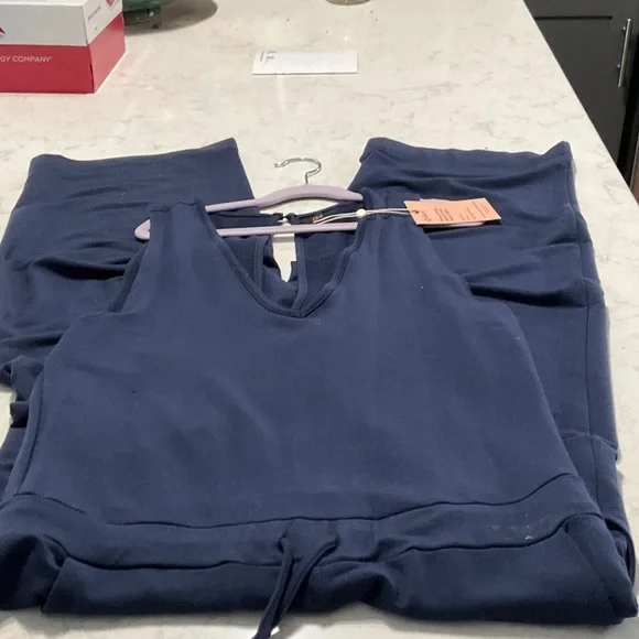 Quince Deep Blue Jumpsuit size M - Picture 3 of 5